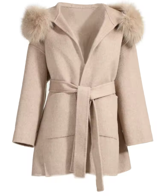 LUNA – Timeless Cashmere And Fur Coat!