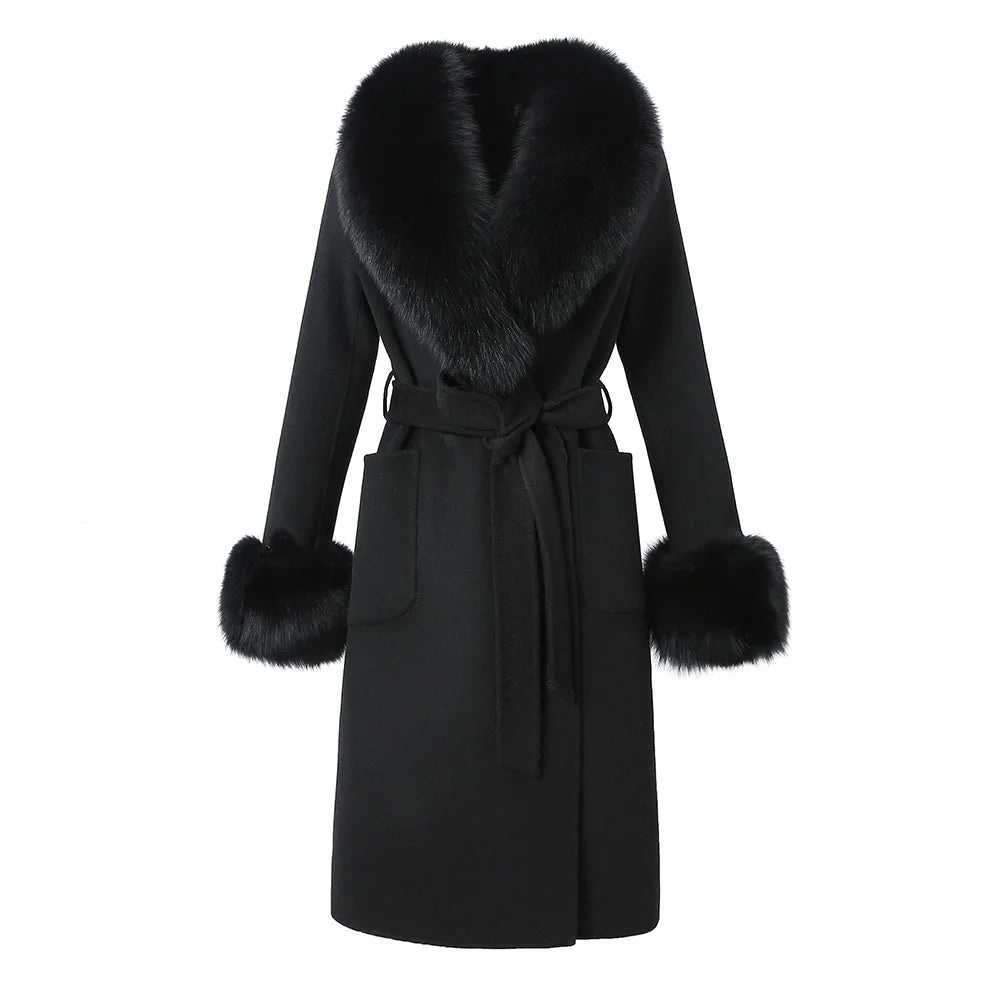 VIVANNE - TIMELESS ELEGANCE COAT (REAL FUR VERSION)